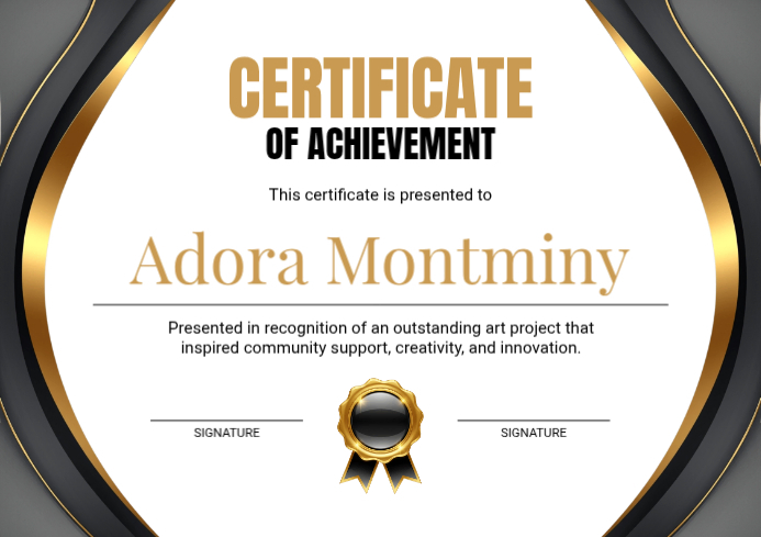 Copy of White Modern Certificate of Achievement A4 | PosterMyWall
