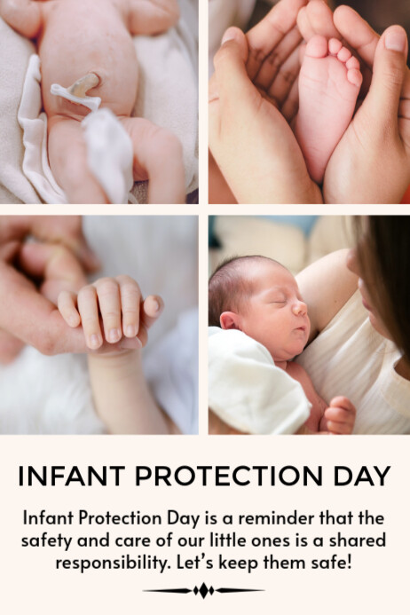 Plantilla de White Modern Infant Protection Day Poster | PosterMyWall