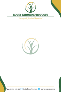 White Modern Letterhead Template Poster
