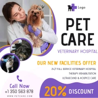 White Modern Veterinary Advert template