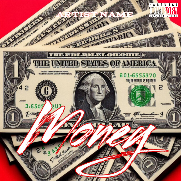 White  Money Mixtape Album Cover  Album Cover Capa de álbum template