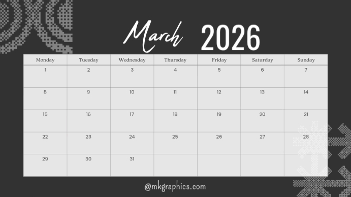 Plantilla de White Monthly Calendar Presentation | PosterMyWall