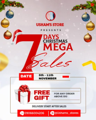 White Morden & Minimal Christmas sales promo template Instagram portrait