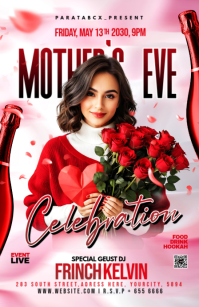 White Mother's Day Celebration Template Tabloid