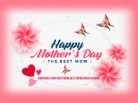 White  Mothers Day , Happy Mothers Day Poster Yard Sign template