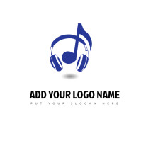 white music logo/studio/brand/elegent/service/icon/podcast logo/dj/music shop/business logo template