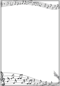 White Music Sheet A5 template