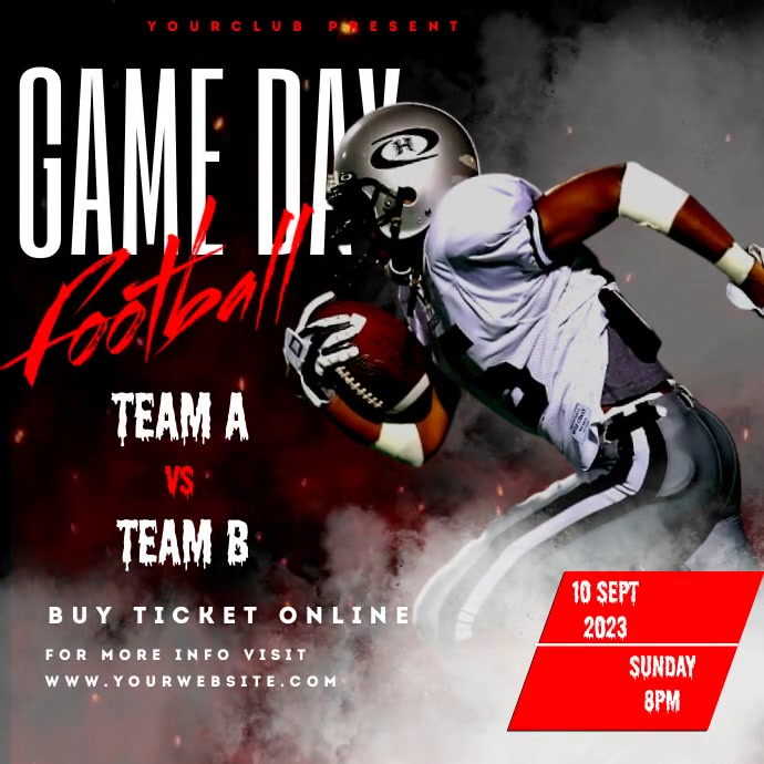 white n red game day instagram post Template PosterMyWall white n red game day instagram post Template PosterMyWall