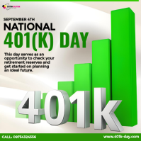 Putih National 401(k) Day Instagram na Post Template