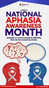 White Aphasia Awareness Instagram Story Template