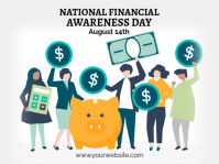 White  National Financial Awareness Day Flyer Yard Sign template