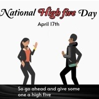 National High Five Day Posters Template | PosterMyWall