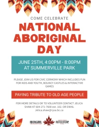 White National Indigenous Day Event Flyer Volante (Carta US) template