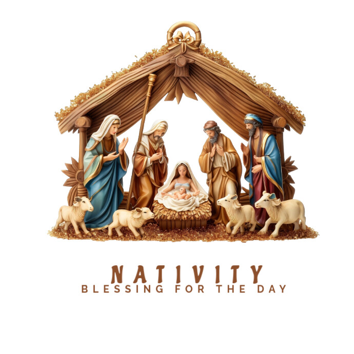 White  Nativity Logo template