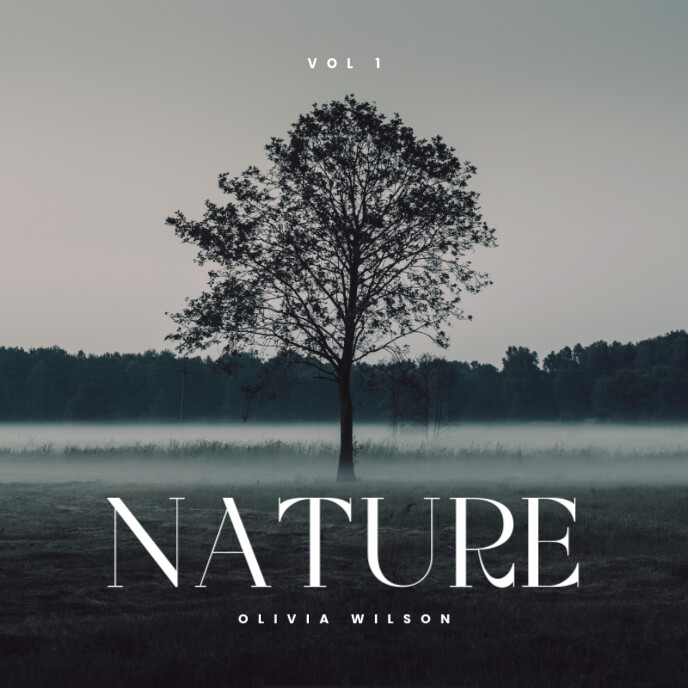 White Nature Album Cover Template PosterMyWall