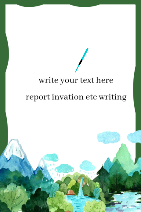 White Nature Writing Poster Template | PosterMyWall