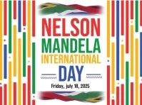 White  Nelson Mandela International Day Video Yard Sign template