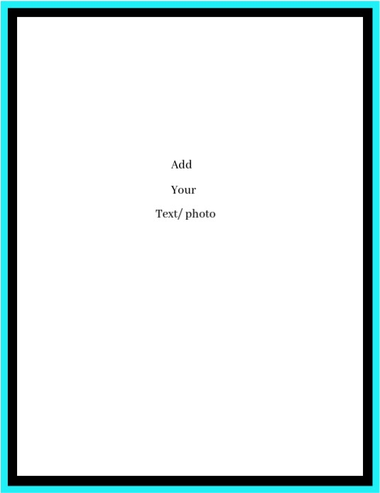 White Neon Border 传单(美国信函) template