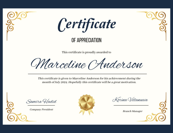 White Neon Certificate  Flyer (us Letter) template