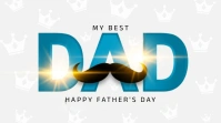 White Neon Fathers Day Twitter Post template