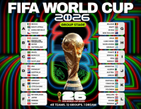 White Neon FIFA World Cup 2026 Flyer Folder (US Letter) template
