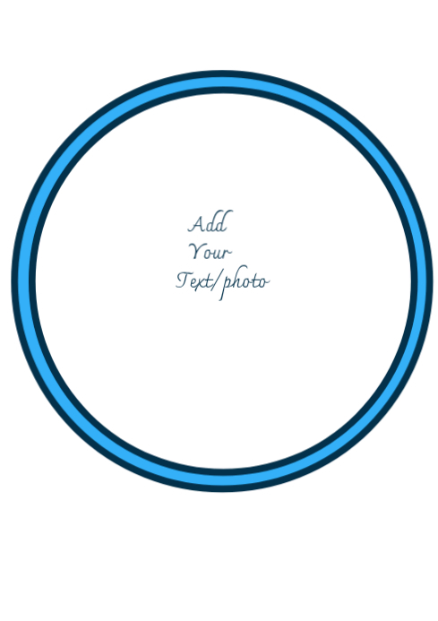 White Neon Frame A4 template