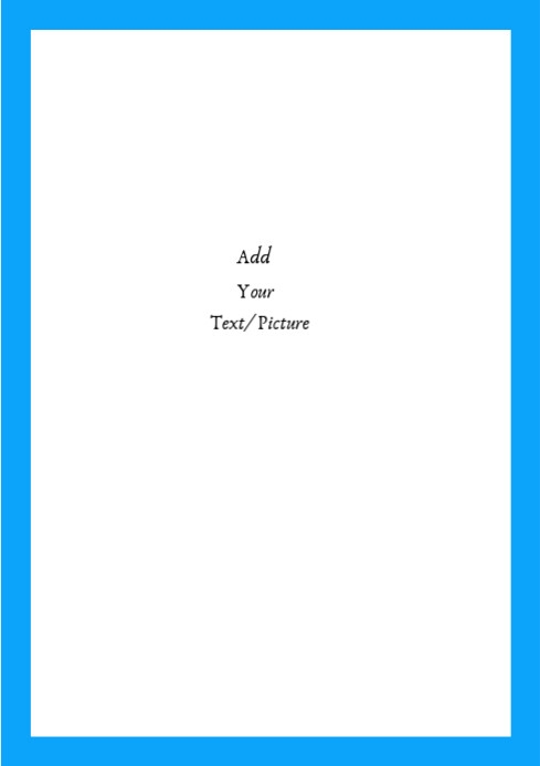 White Neon Frame A4 template