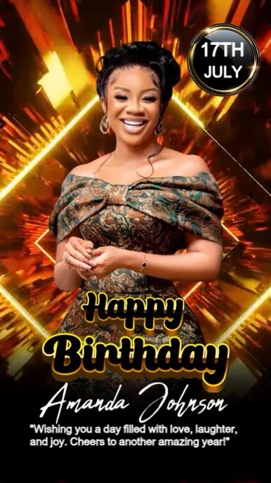 White Neon Happy Birthday  Instagram Story Instagram-verhaal template