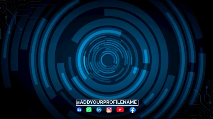White Neon Motion Graphics Digital Display (16:9) template