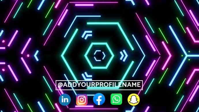 White Neon Motion Graphics Digital Display (16:9) template