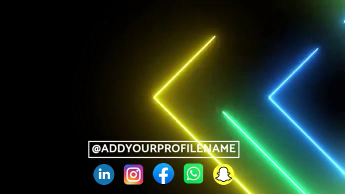 White Neon Motion Graphics Digital Display (16:9) template