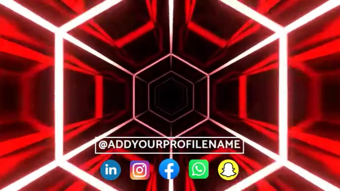 White Neon Motion Graphics Digital Display (16:9) template