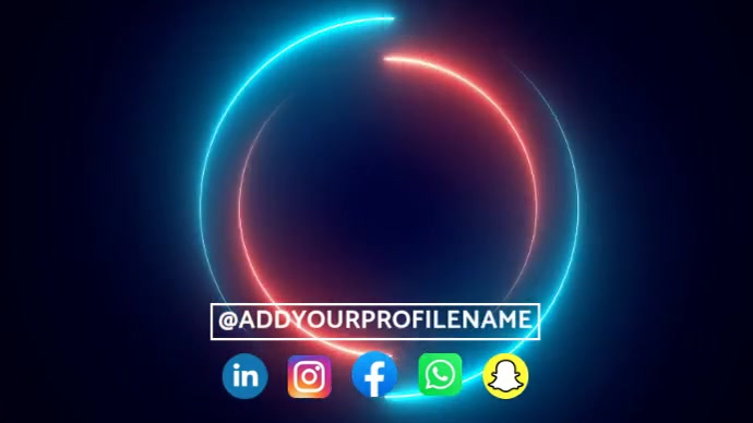 White Neon Motion Graphics Digital Display (16:9) template