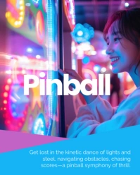 White Neon Pin Ball Day Instagram Portrait template