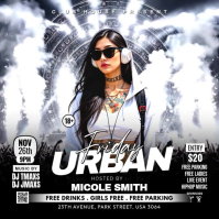 Biały Nightclub DJ Event สี่เหลี่ยมจัตุรัส Template