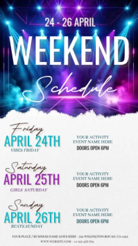 Wit Weekend Event Schedule Instagram Story Template