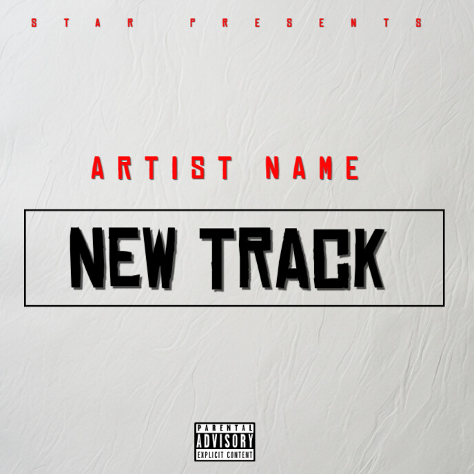 White New Track Song Album Cover Template | PosterMyWall