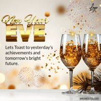 White New Year's Eve  Square (1:1) template