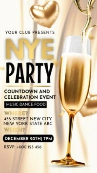 White New Year Eve Party Instagram Story template
