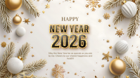 White New Year Presentation (16:9) template