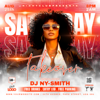 White Nightclub Event Instagram Post template