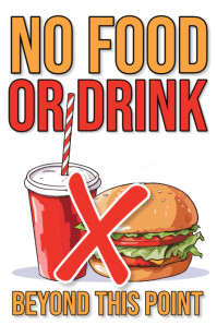No food or drinks allowed sign poster design Template | PosterMyWall
