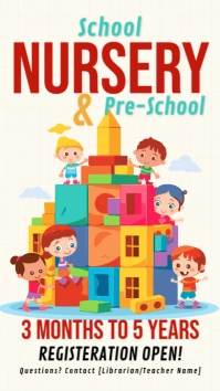 White Nursery School Instagram Story template