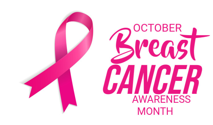 White October Breast Cancer Awareness Tag Etiqueta template