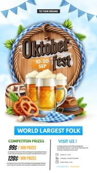 White Oktober Fest Instagram Story template
