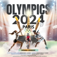 White Olympics 2024 Instagram Post template