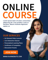 White Online Course Promotion Instagram Portrait template