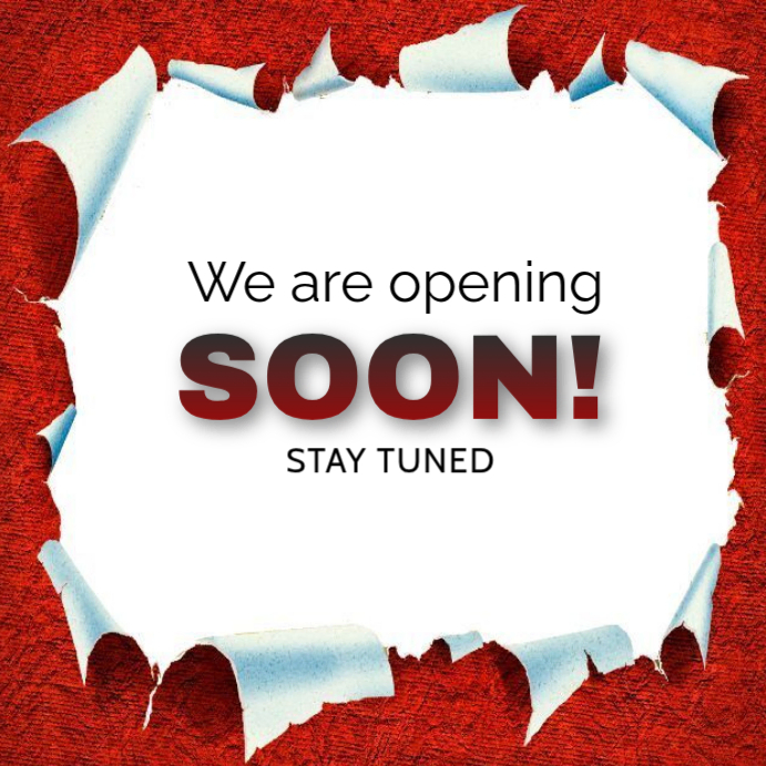 White Opening Soon Announcement Instagram Post Facebook Template ...