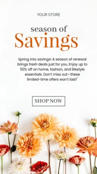 White Orange & Black Modern & Minimal Season Of Saving Spring  Instagram Story Indaba yaku-Instagram template