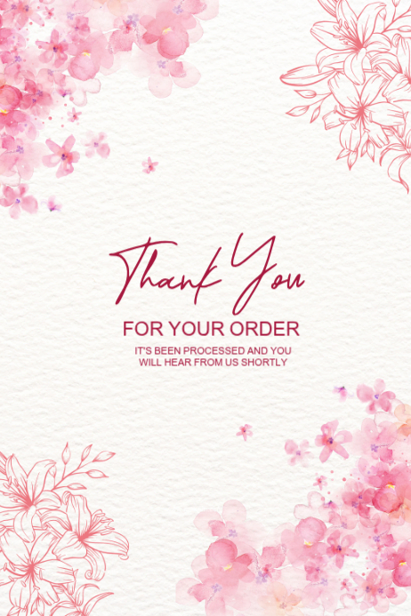 White Order Confirmation Poster Template | PosterMyWall